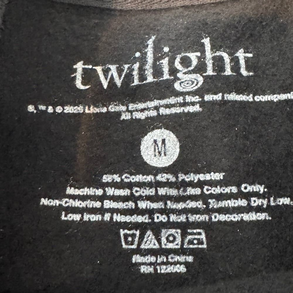 Twilight Saga Crewneck Sweatshirt Mens Medium Movie Merch Pullover Dark Gray NEW - Picture 7 of 7